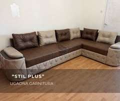 Ugaona garnitura STIL PLUS u braon tonovima — Salon nameštaja MATA